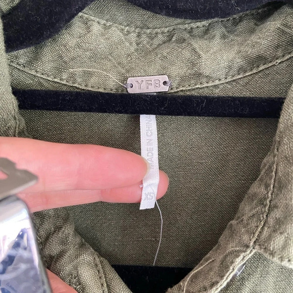 NWT YOUNG FABULOUS & BROKE YFB Linen  Blend Lake Side Romper Sz Xs - Picture 8 of 16